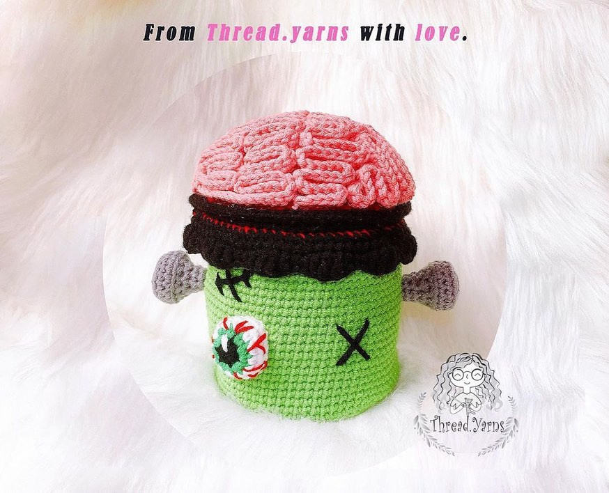frankkenstein candy box crochet pattern