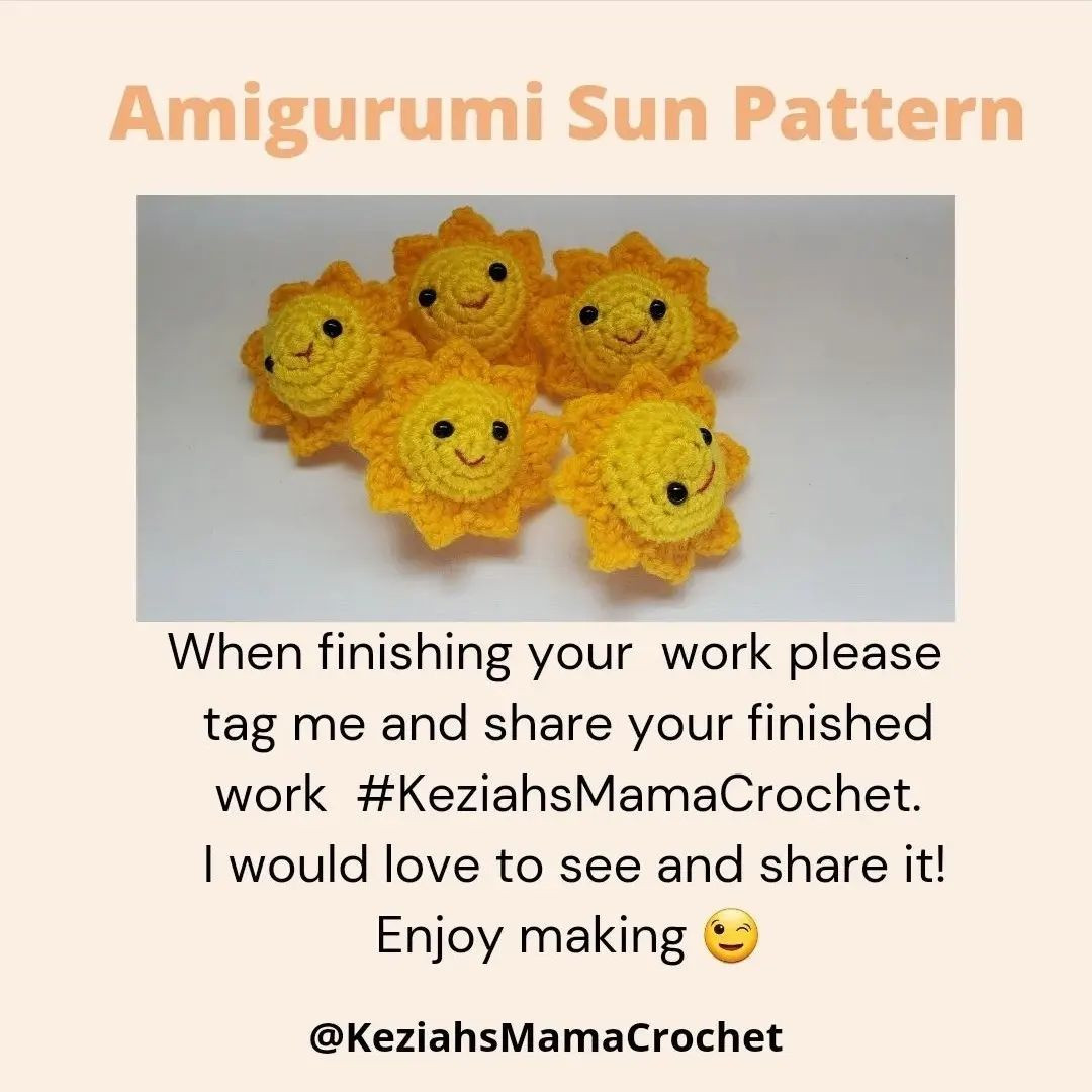 free amigurumi sun pattern