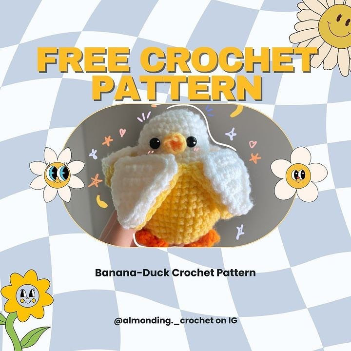 free corchet pattern banana duck crochet pattern