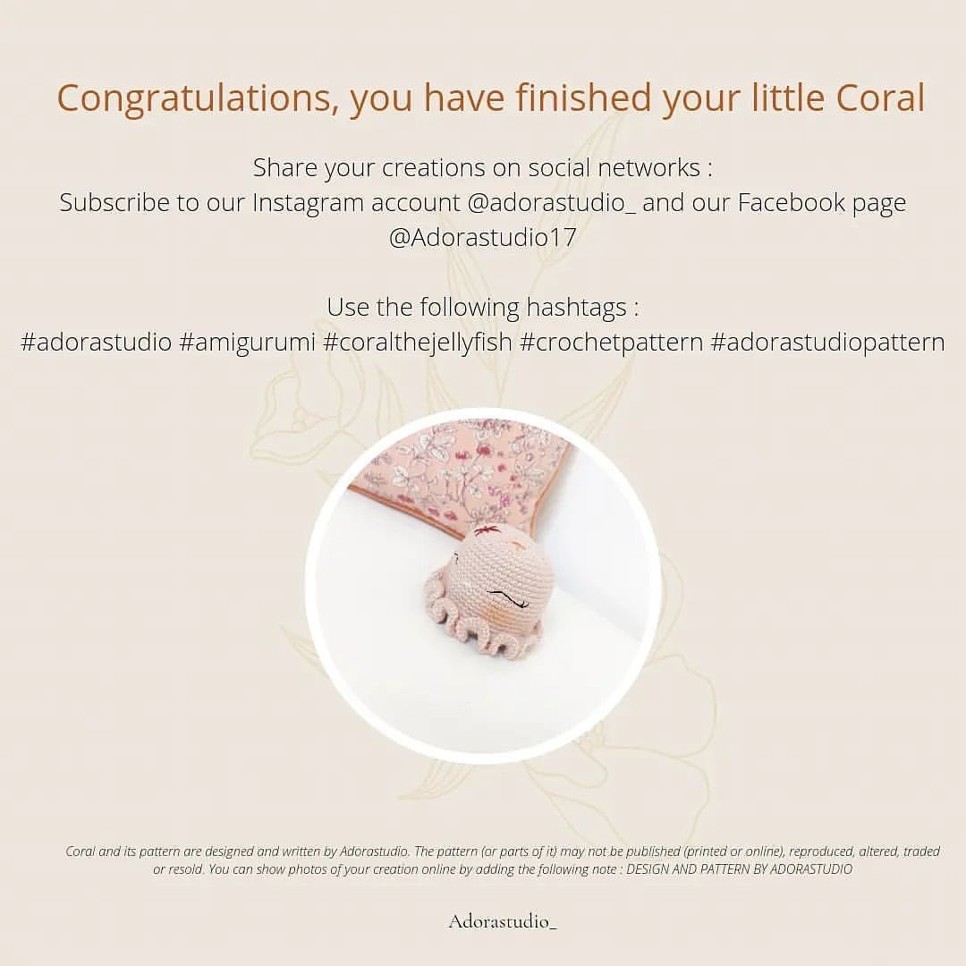 free crochet pattern coral the baby jellyfish