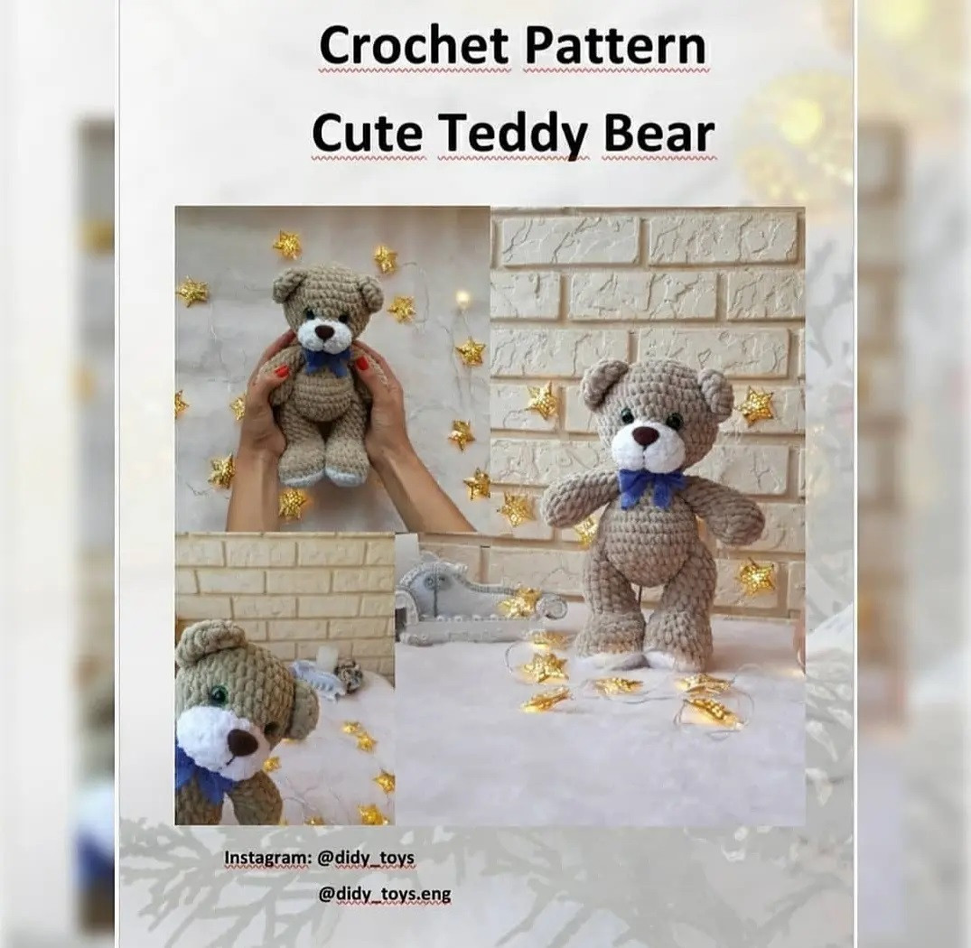 free crochet pattern cute teddy bear