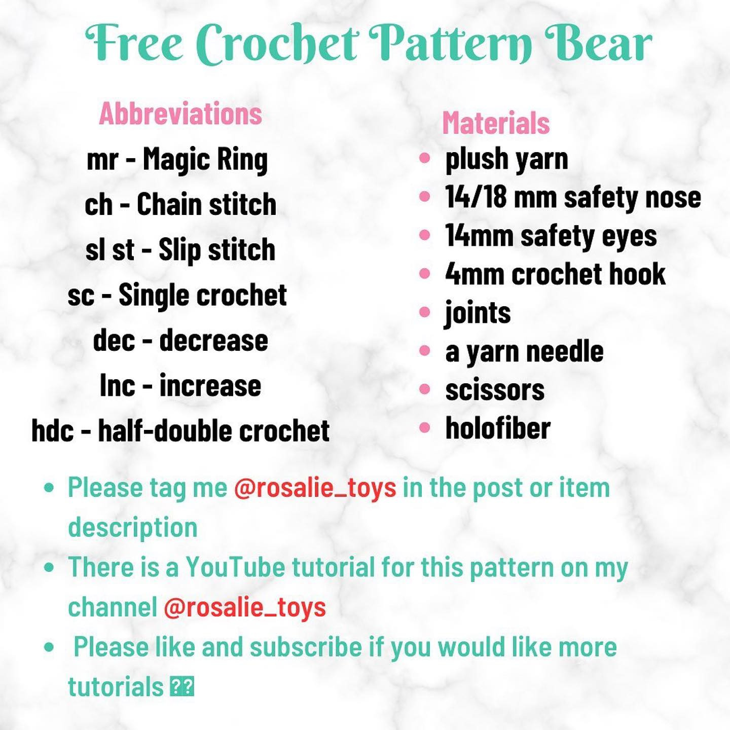 free crochet pattern gray bear
