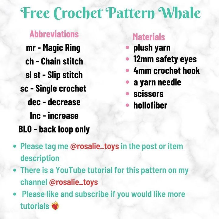 free crochet pattern purple whale