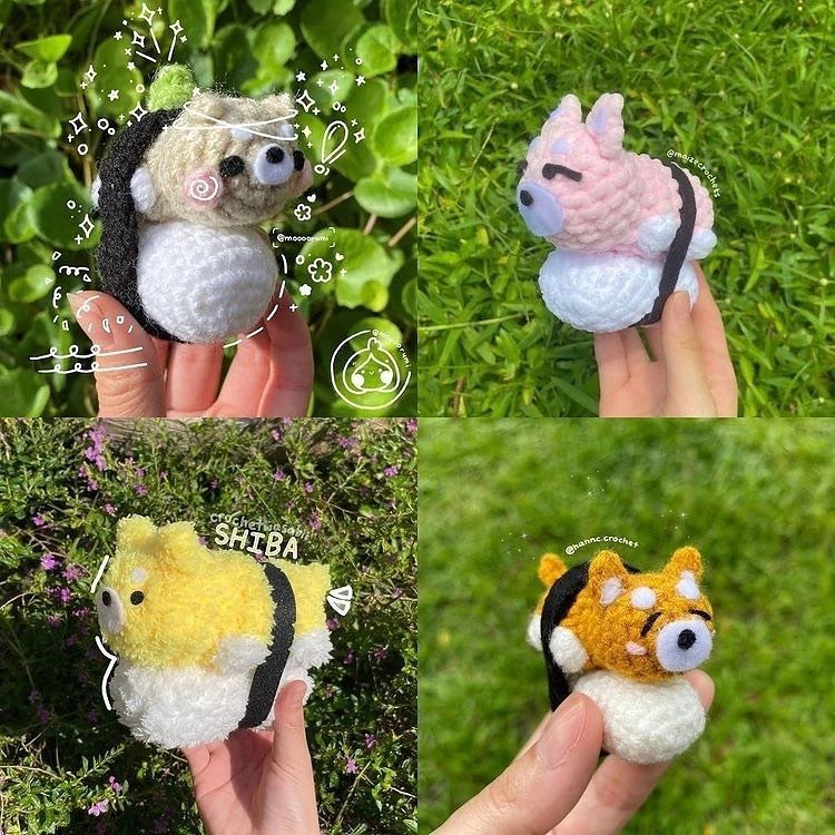 free crochet pattern shiba sushi