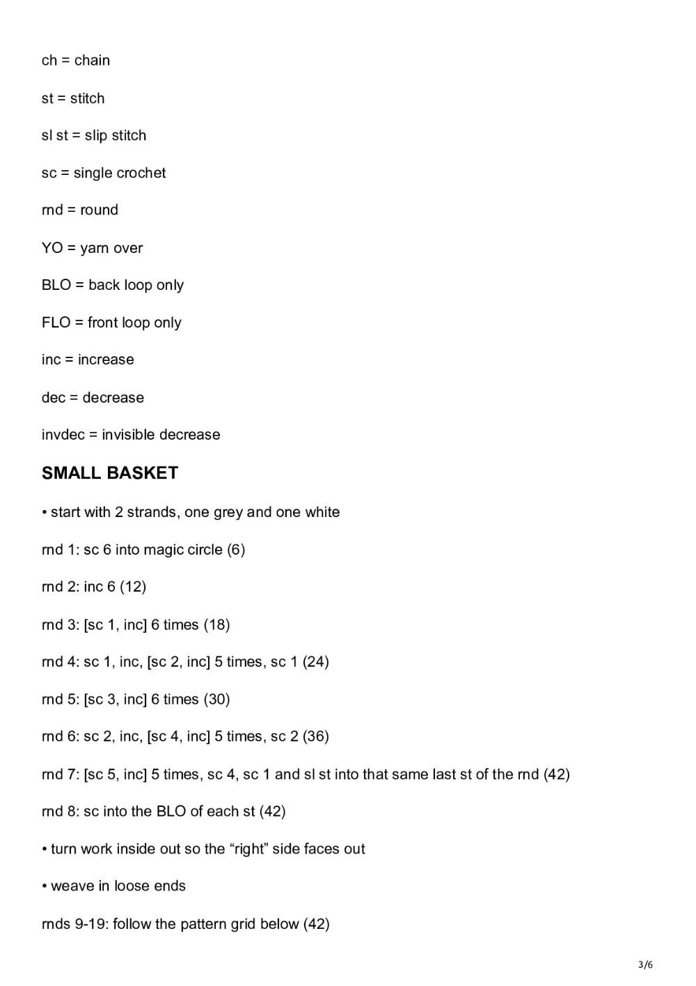 FREE Crochet Pattern - Small Decorative Basket