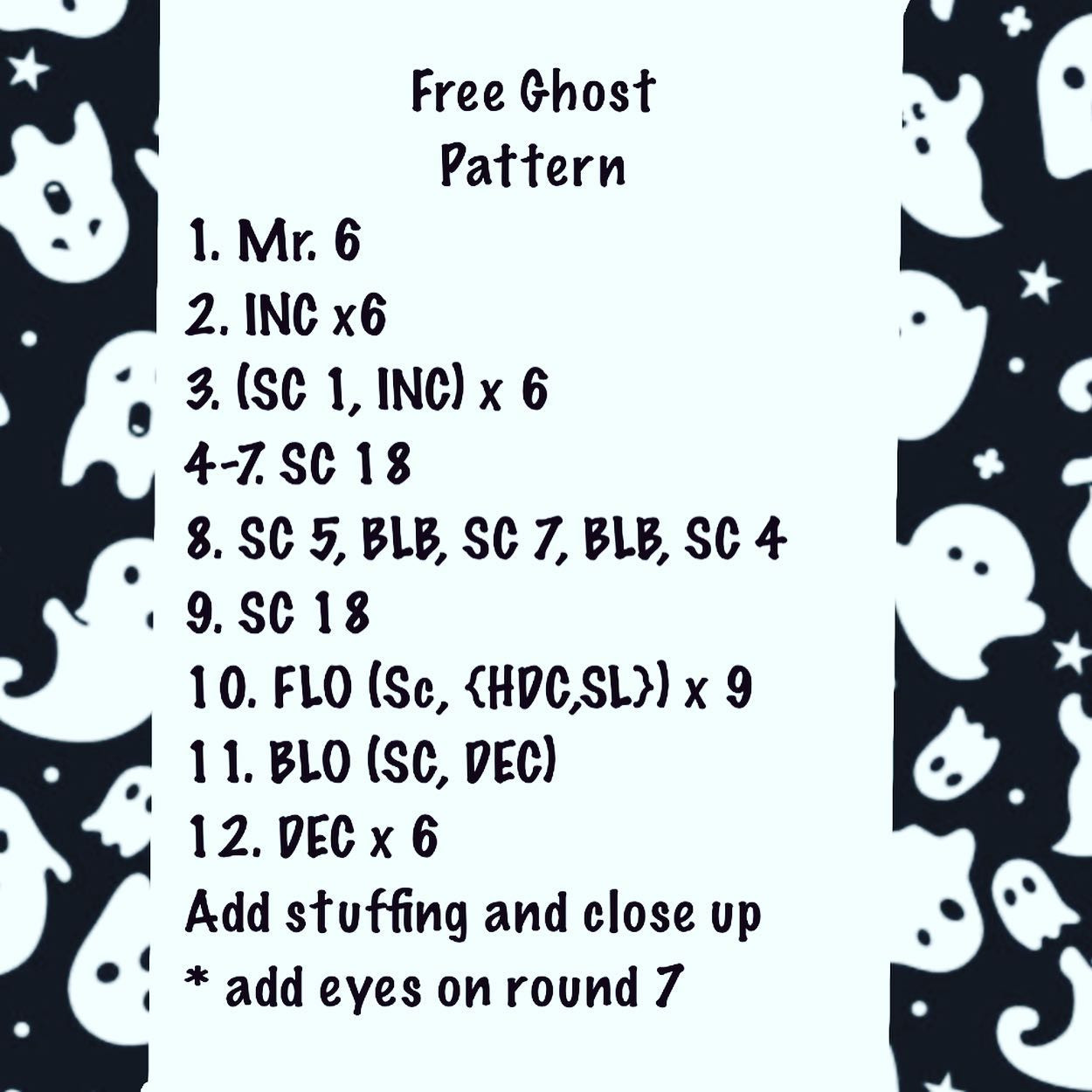 free ghost keychain pattern
