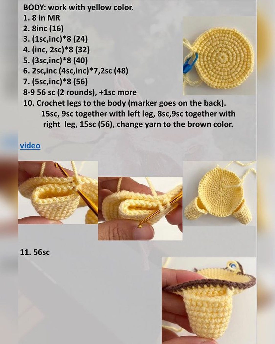 free little bee crochet pattern