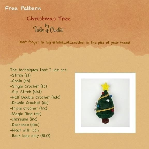 free pattern christmas tree with a star
