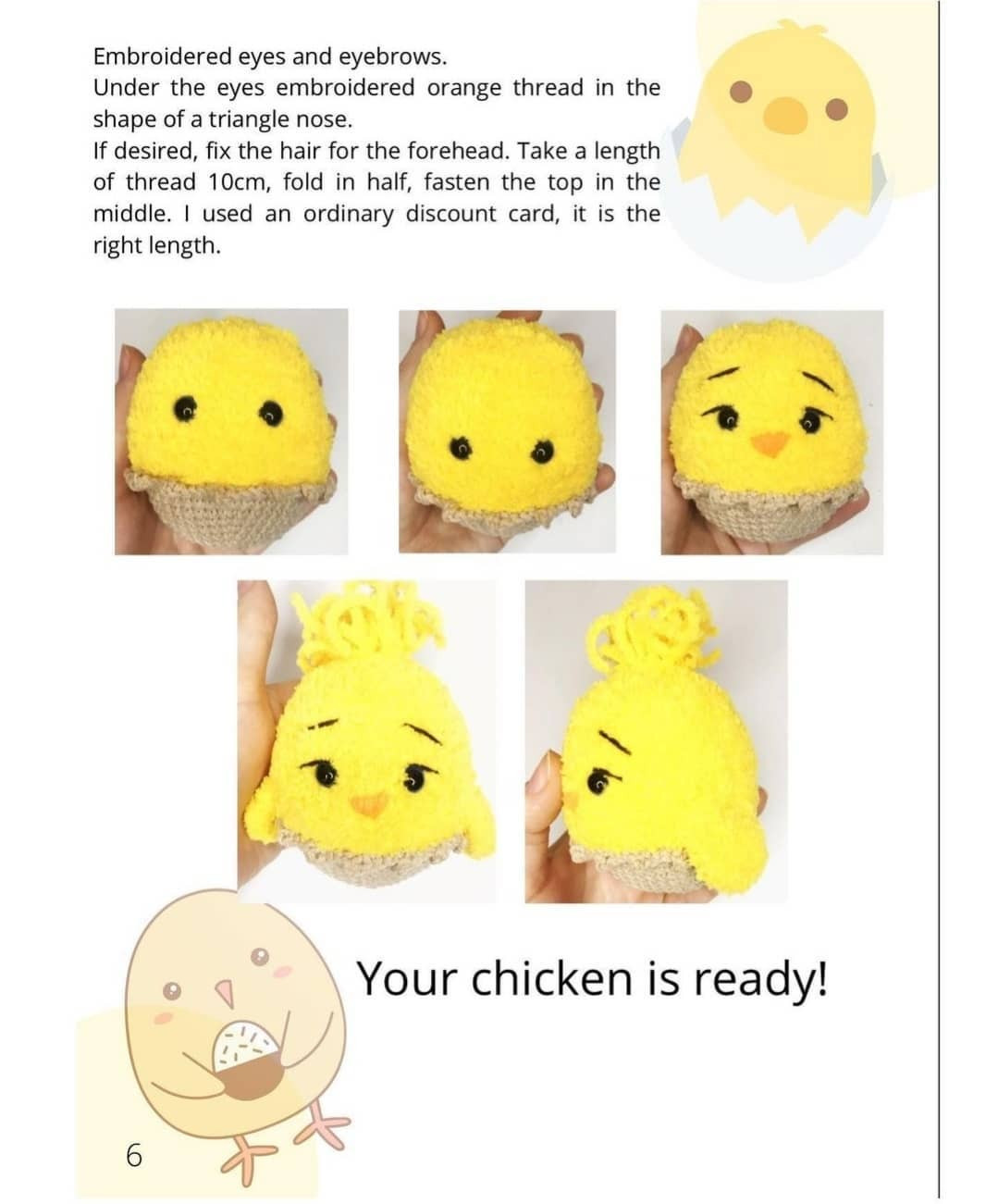 free pattern crochet pattern chick egg