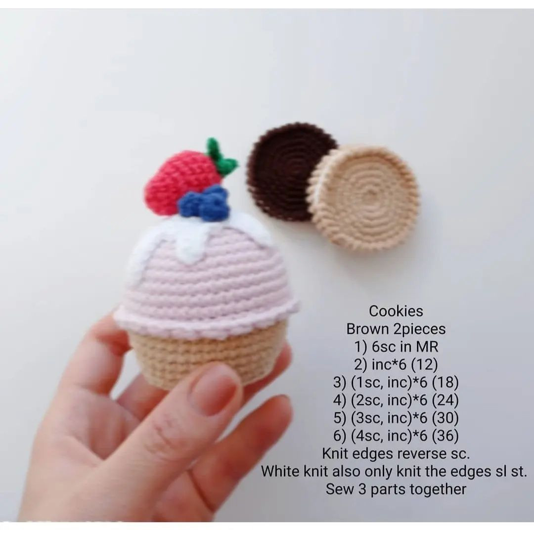 free pattern cupcake ice cream