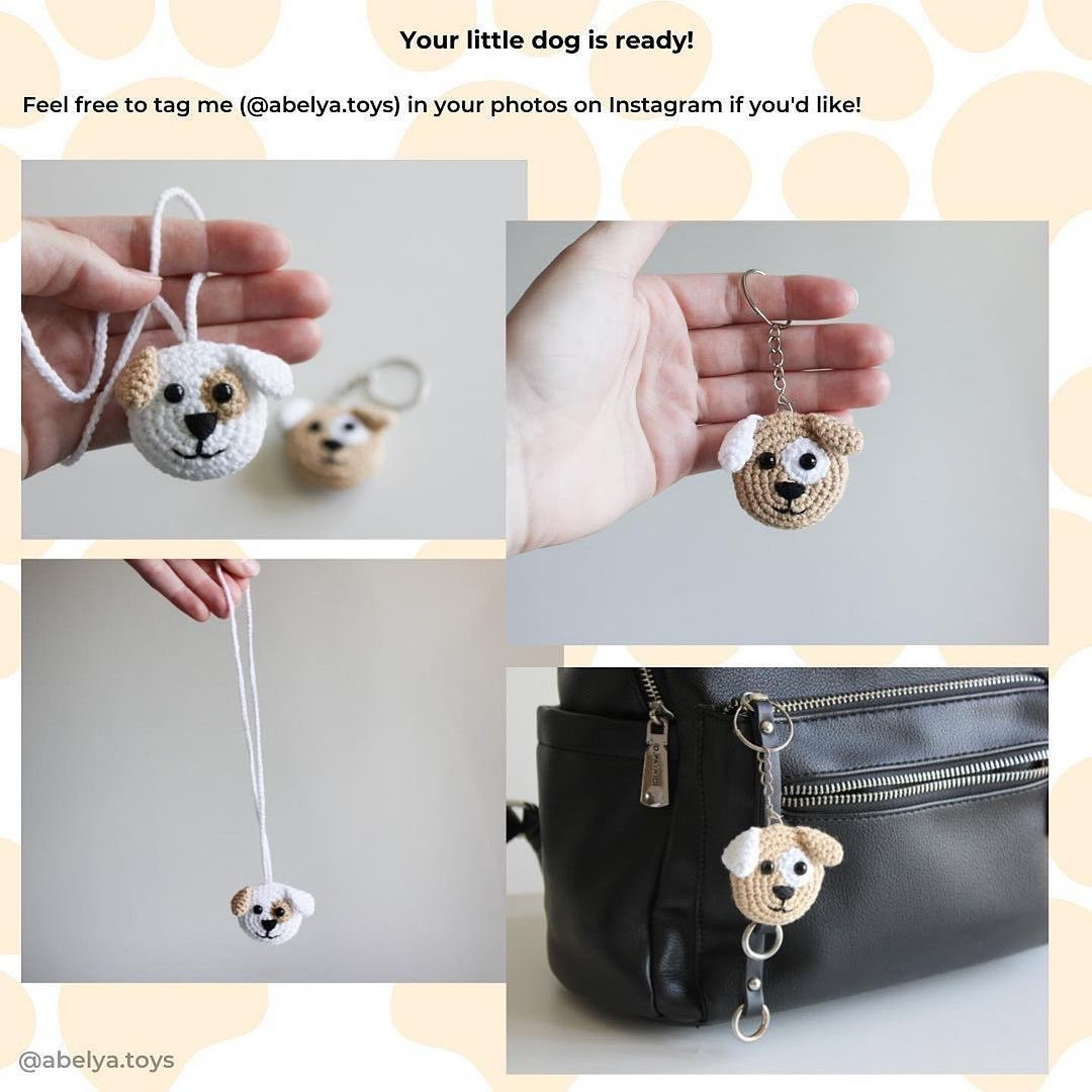free pattern dog keychain
