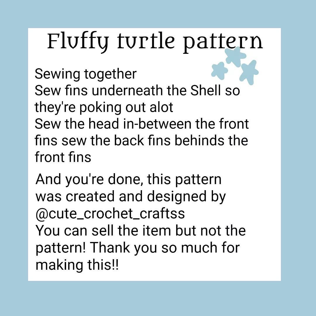 free pattern fluffy turtle