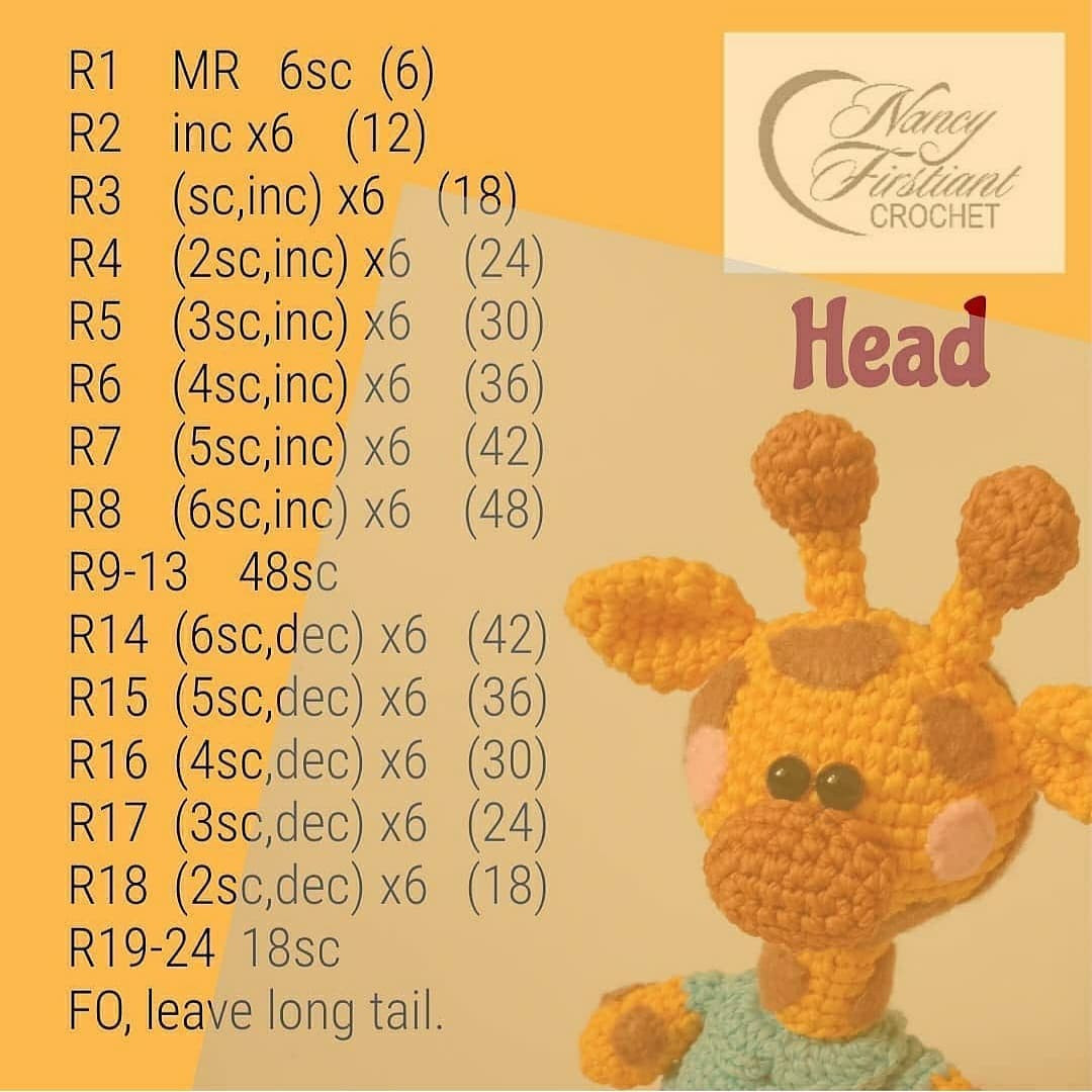 free pattern gerry the giraffe