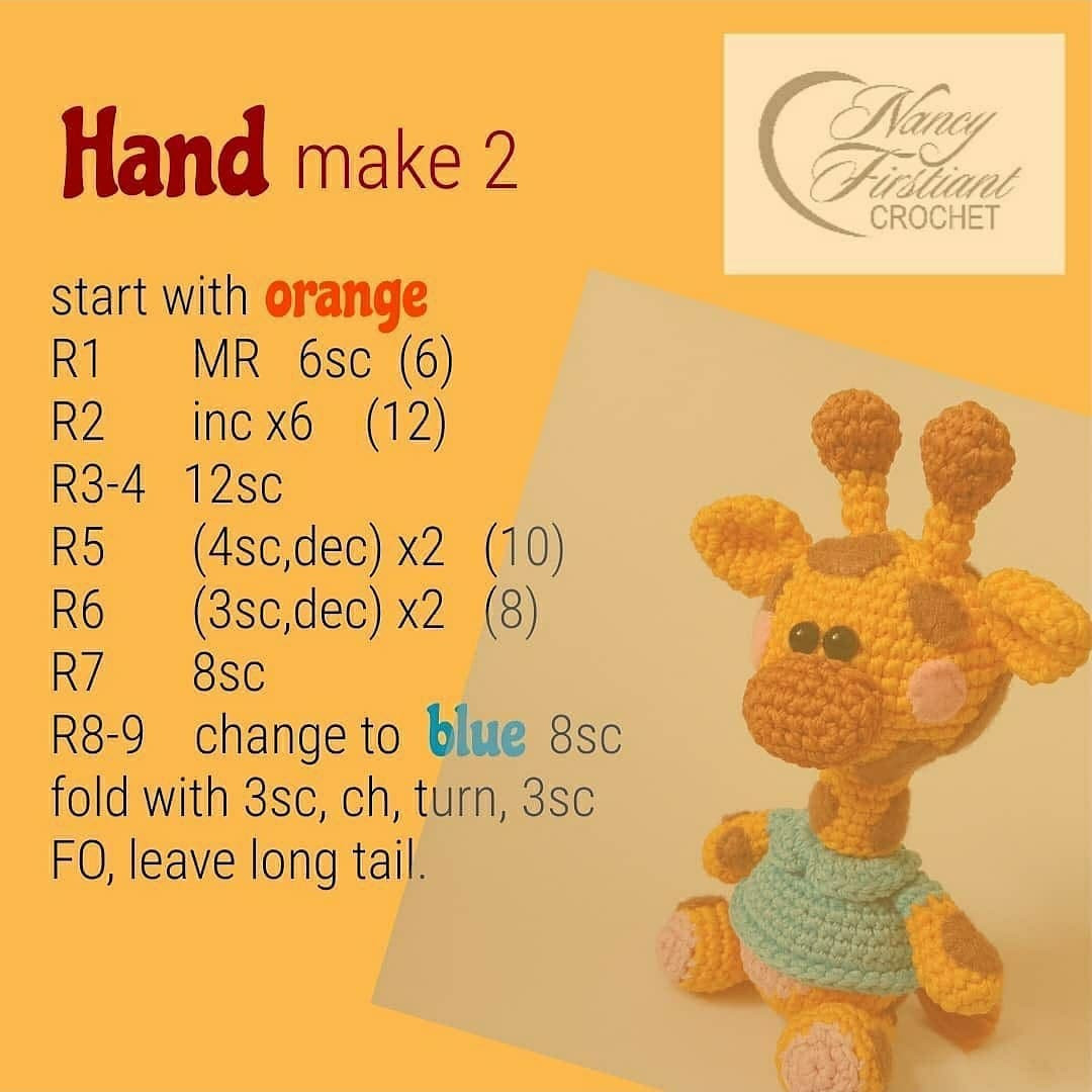 free pattern gerry the giraffe