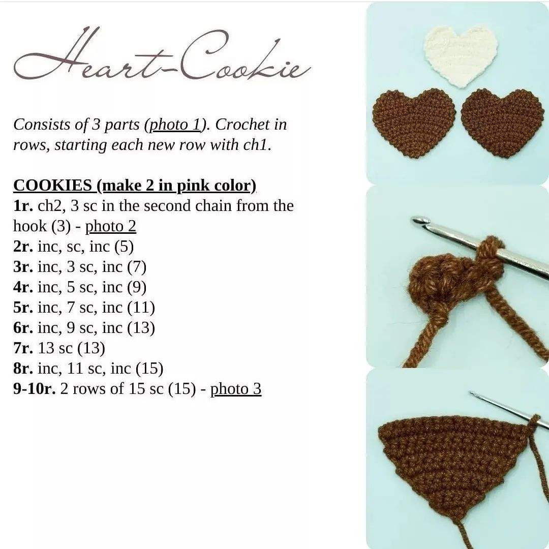 free pattern heart cookie