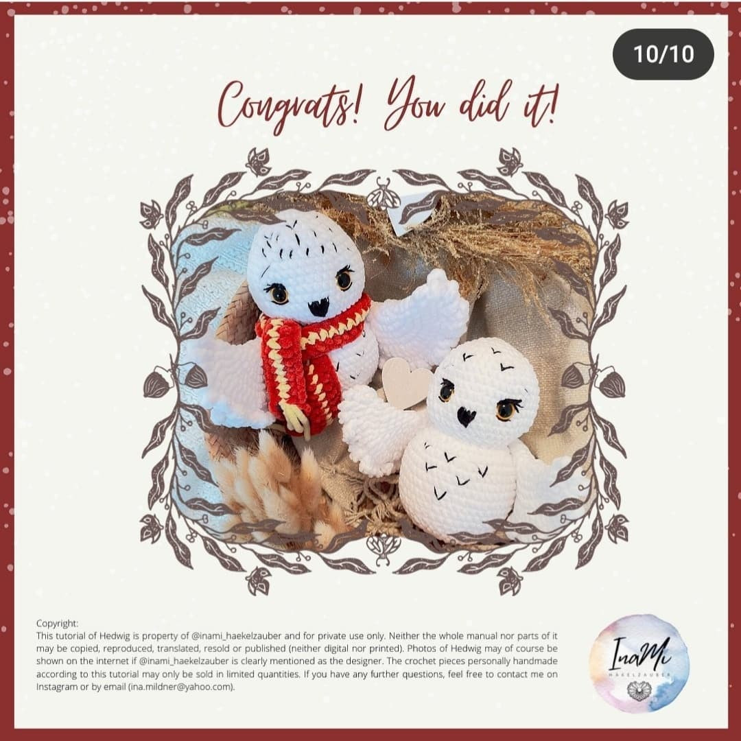 free pattern hedwig - the snowy owl