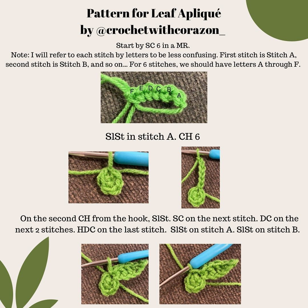 free pattern leaf aplique only