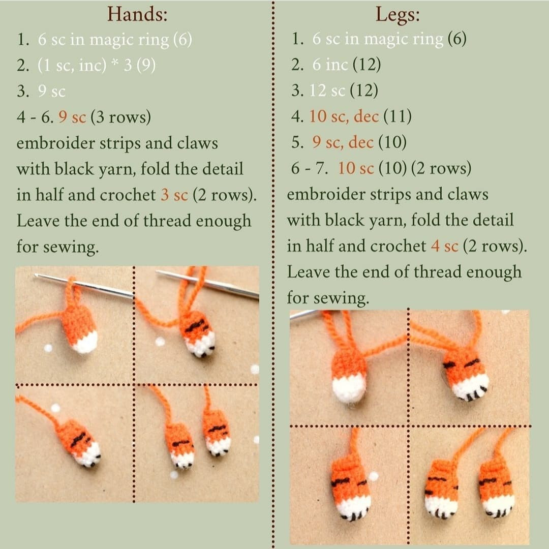 free pattern little tiger