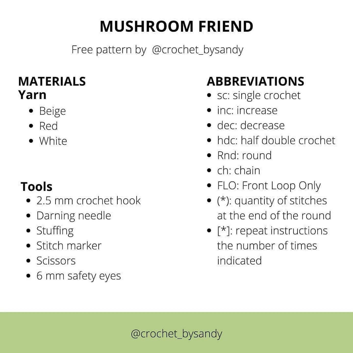 free pattern mushroom friend