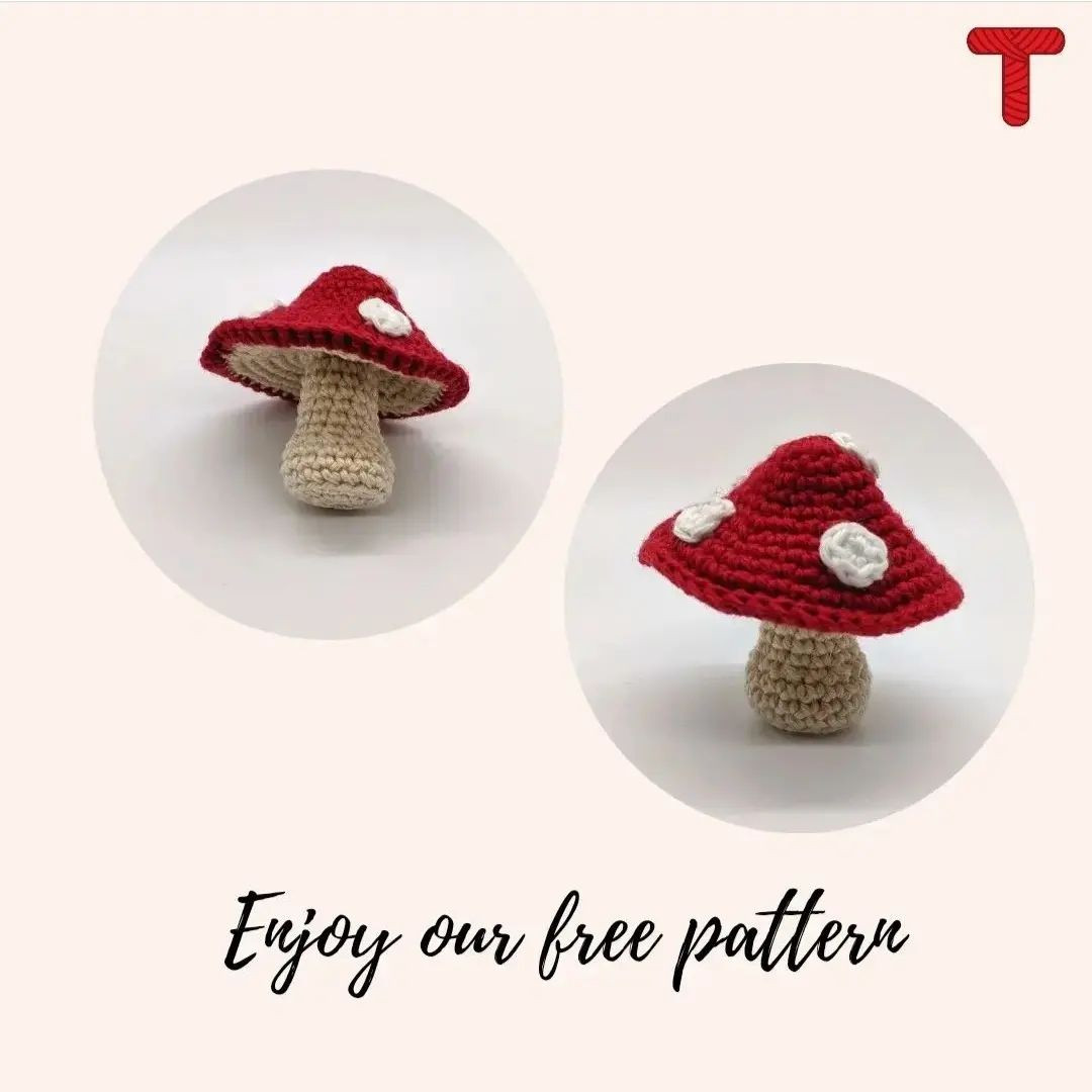 free pattern mushroom, with red hat