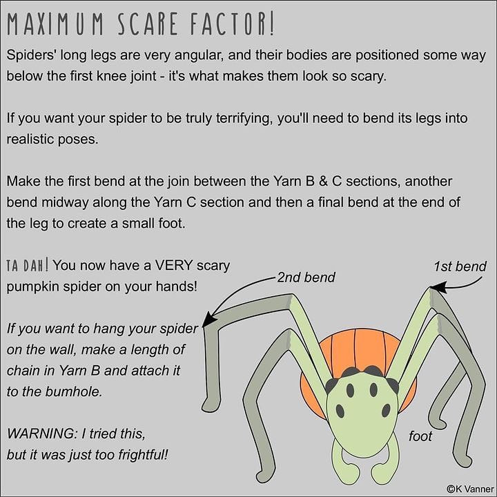 free pattern pumpkin spider crochet pattern