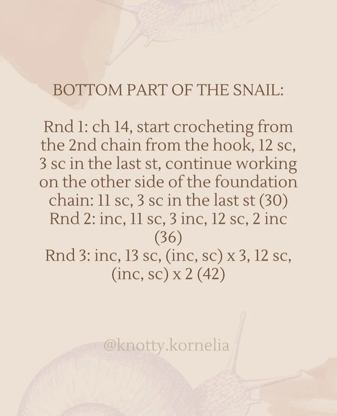 free pattern snail