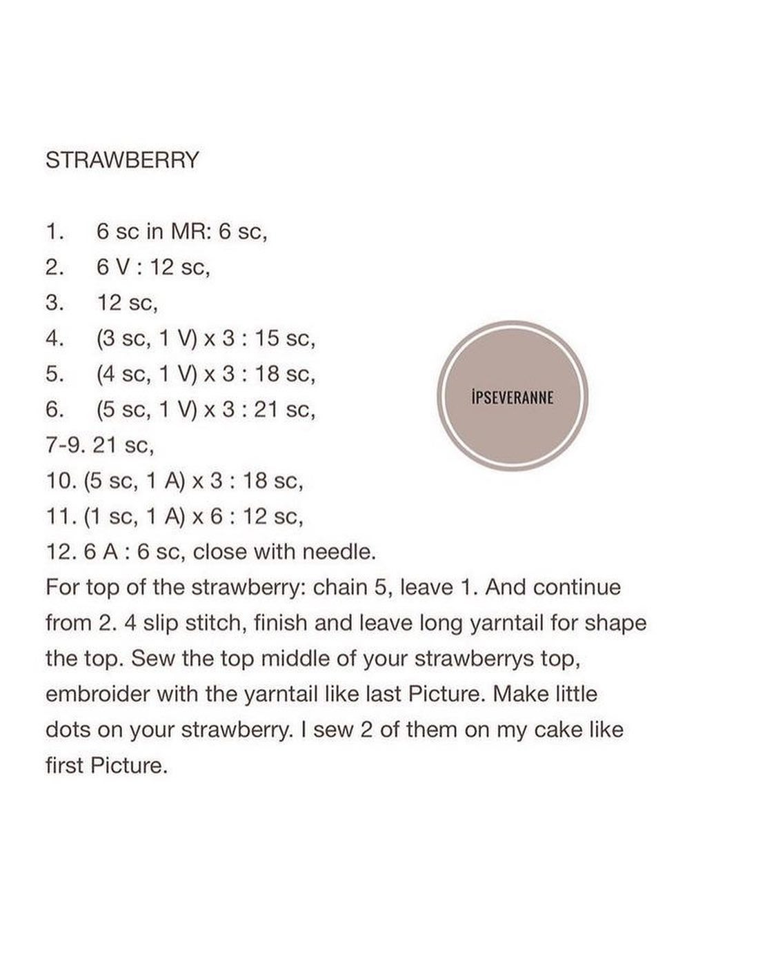 free pattern strawberry cake