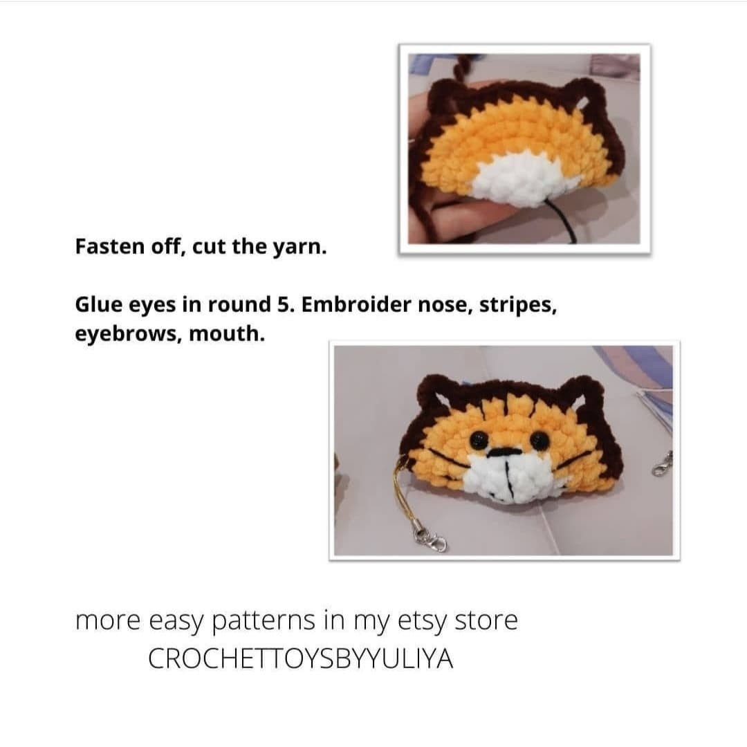 free pattern tiger keychain