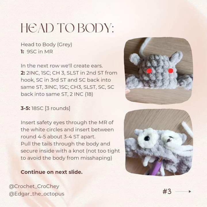 free pattern uhlala owl