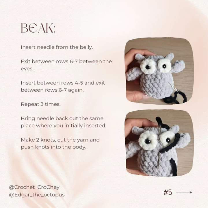 free pattern uhlala owl