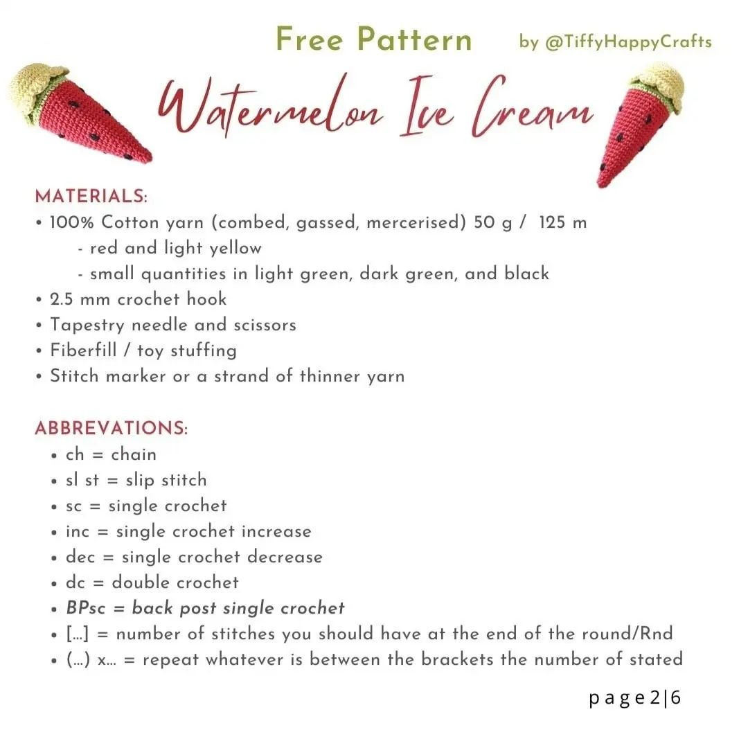 free pattern watermelon ice cream