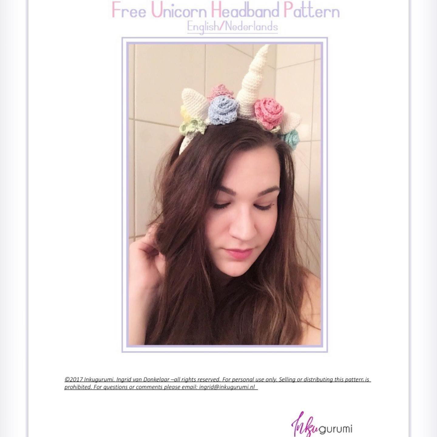 free unicorn headband pattern