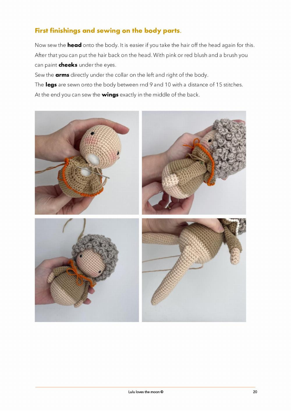 Georgie, the Fairy Boy – crochet PATTERN © 2023 Lulu loves the moon