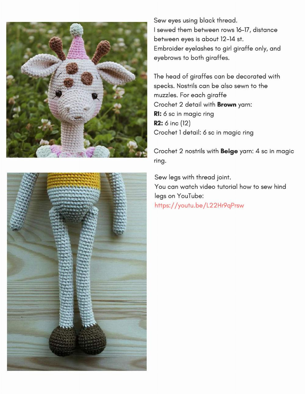 GIRAFFES JOSEPHINA & CHARLIE CROCHET PATTERN