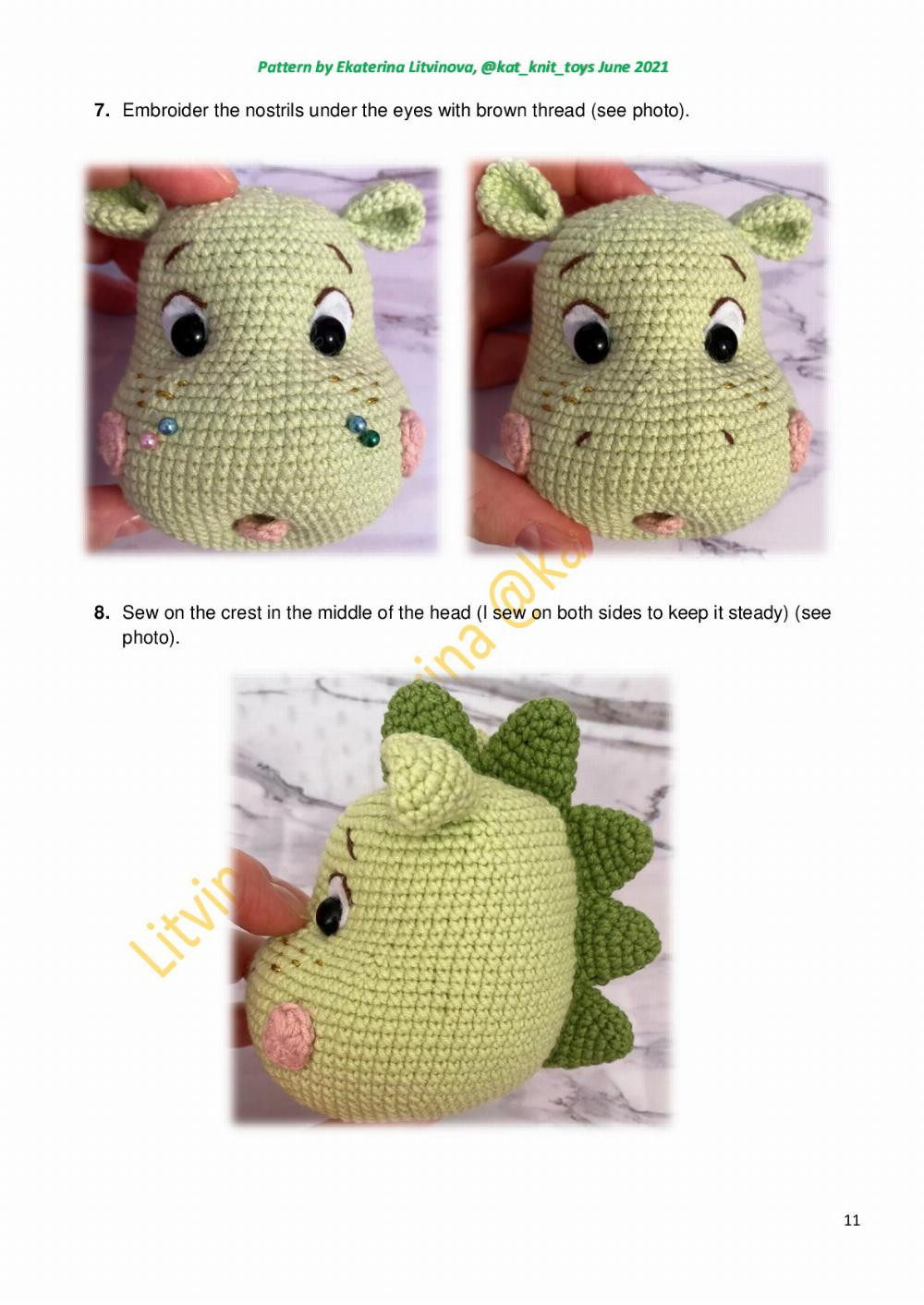 gretta the dragon crochet pattern