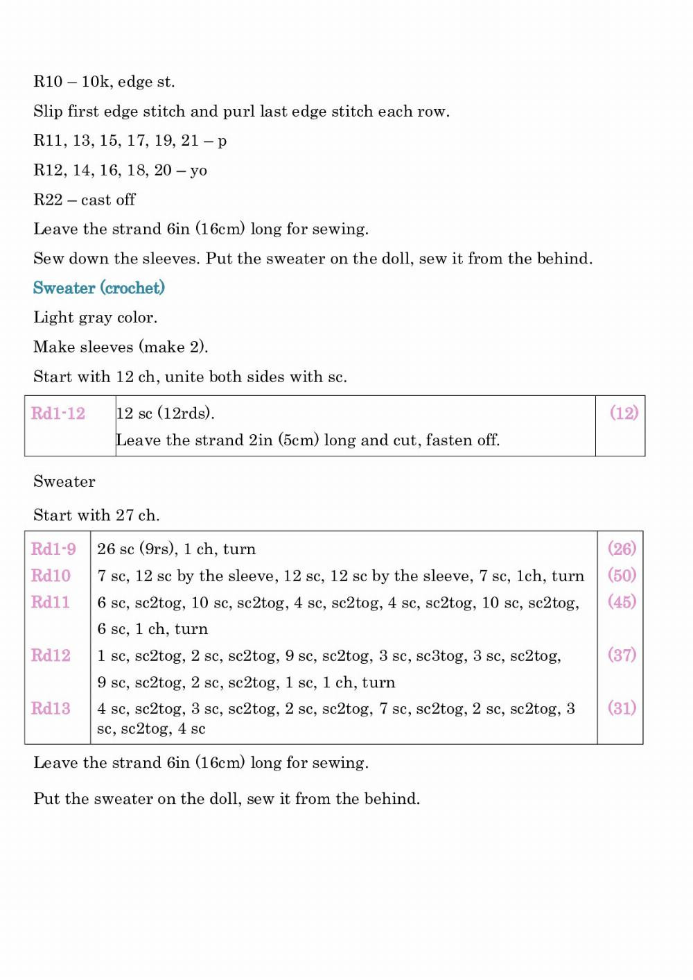 Harry Doll Step-by-step lesson