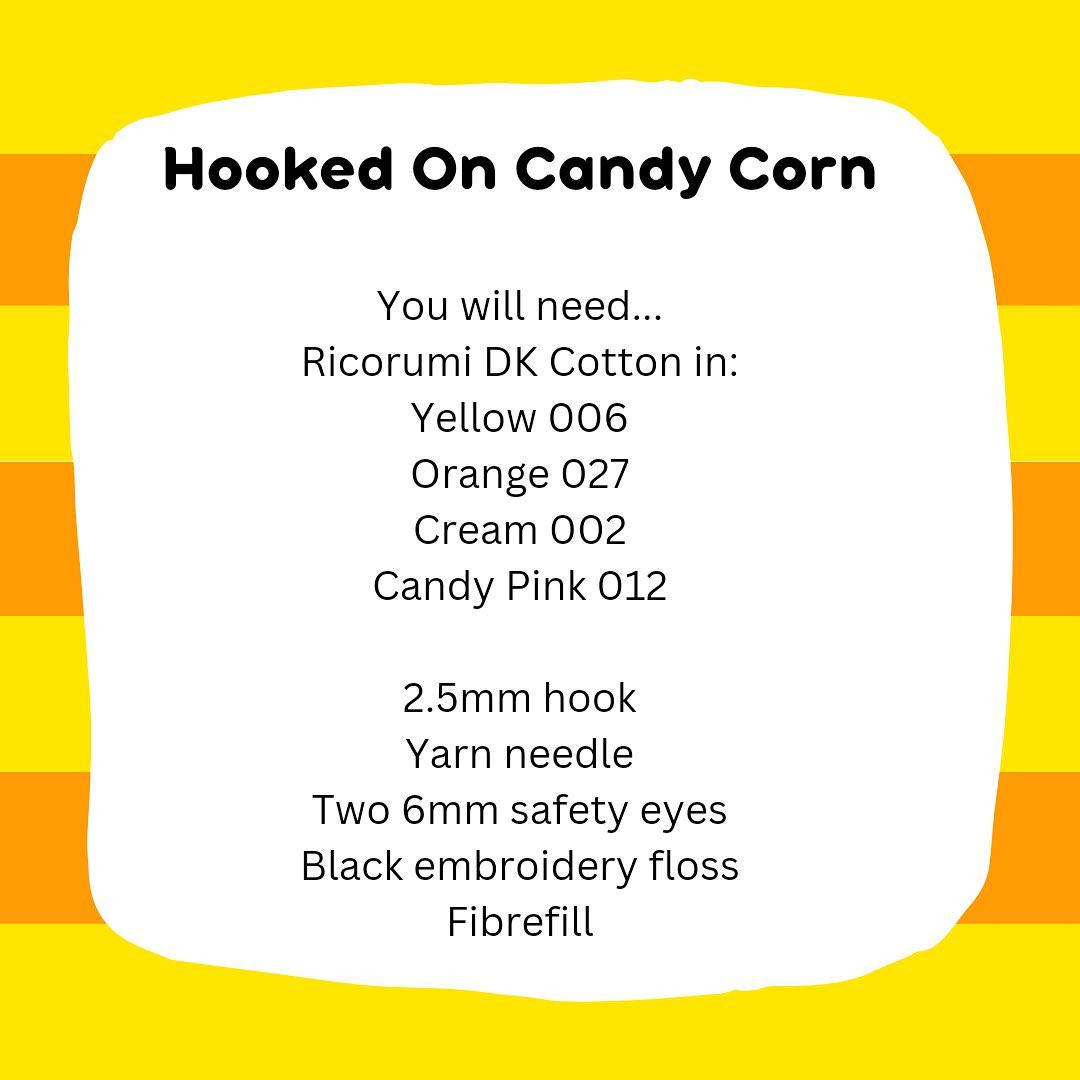 hooked on candy corn crochet pattern