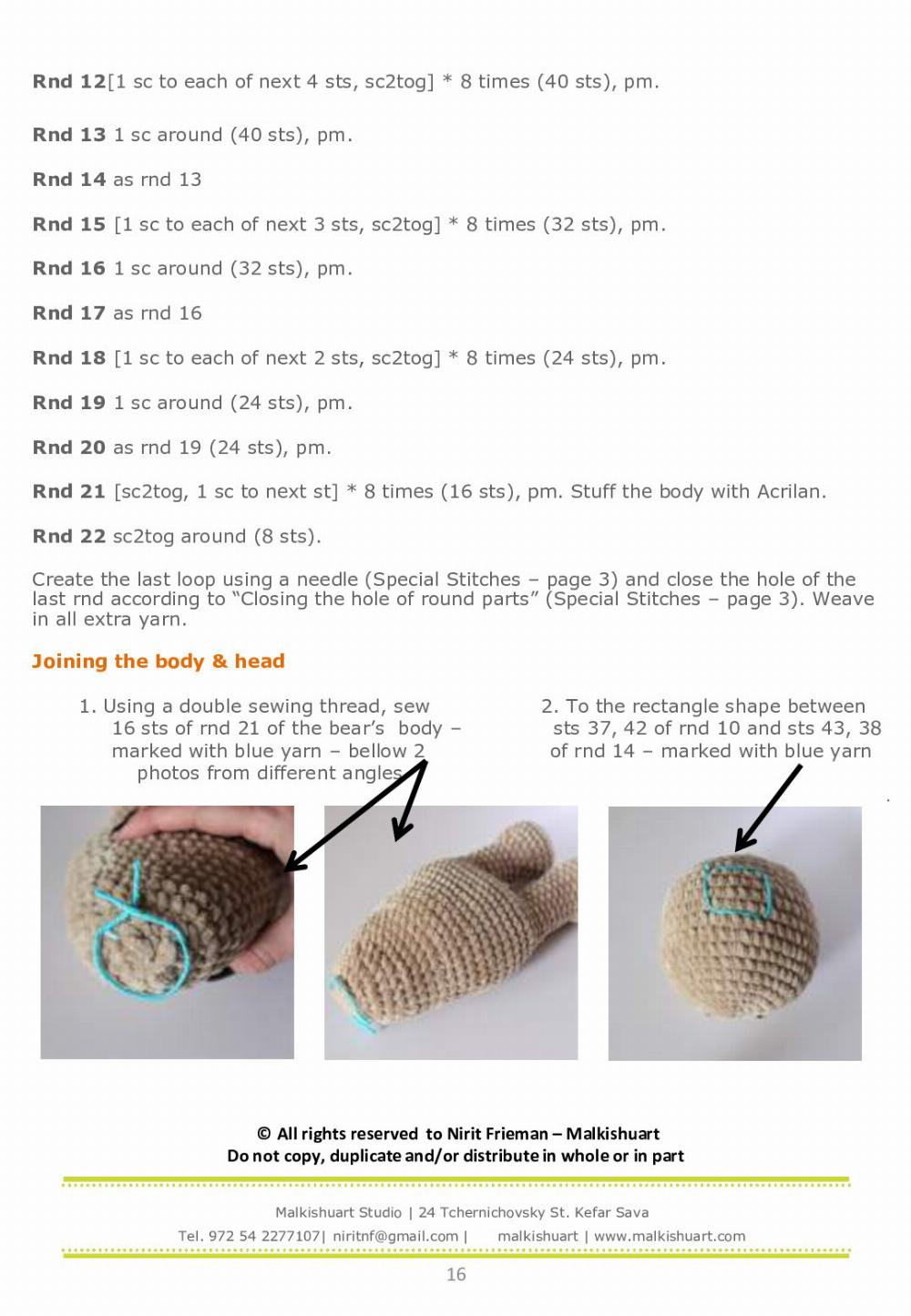 how to crochet pattern duby the bear