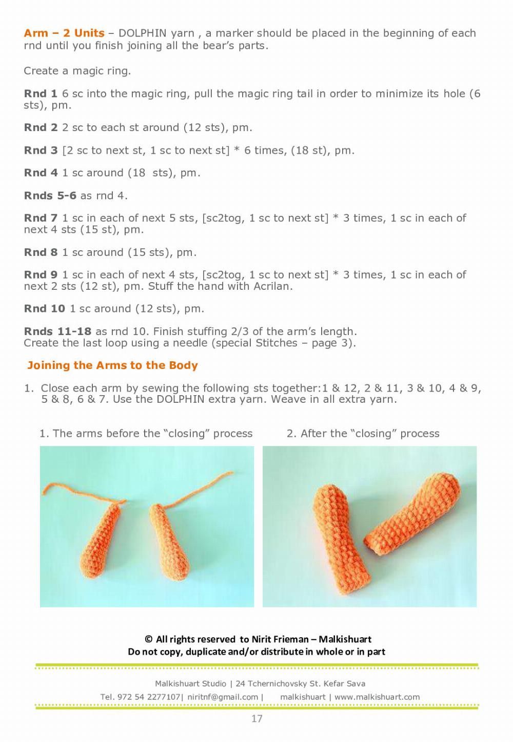 how to crochet pattern duby the bear