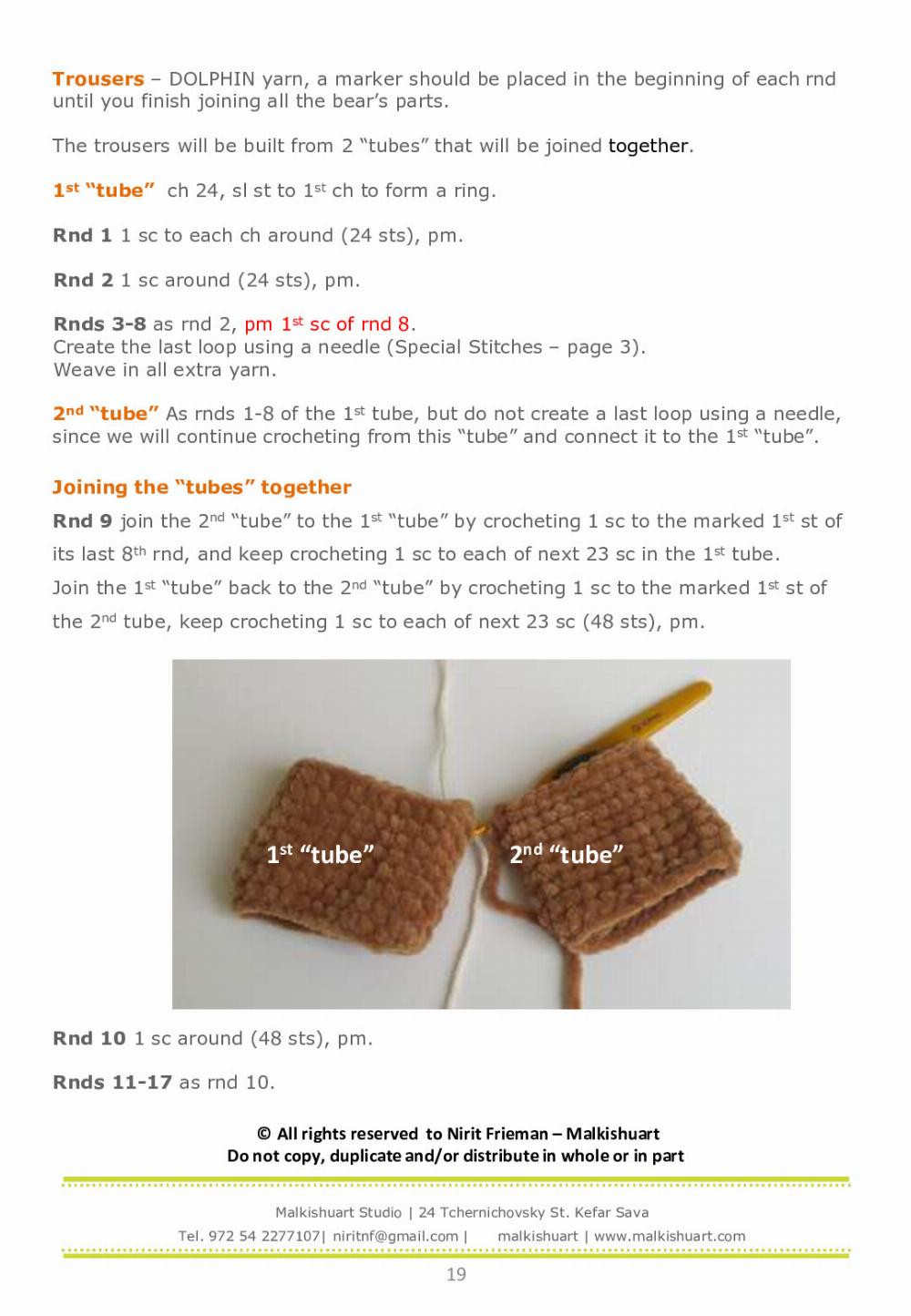 how to crochet pattern duby the bear