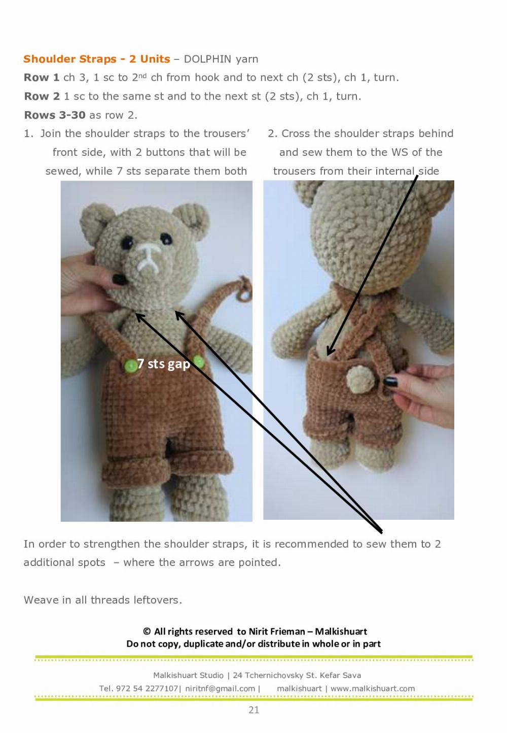 how to crochet pattern duby the bear