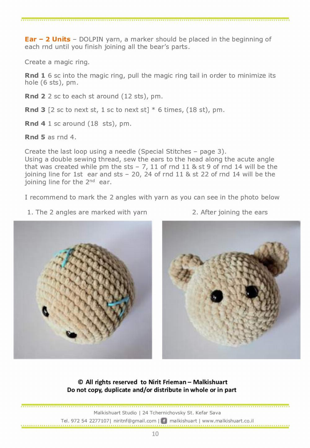 how to crochet pattern duby the bear