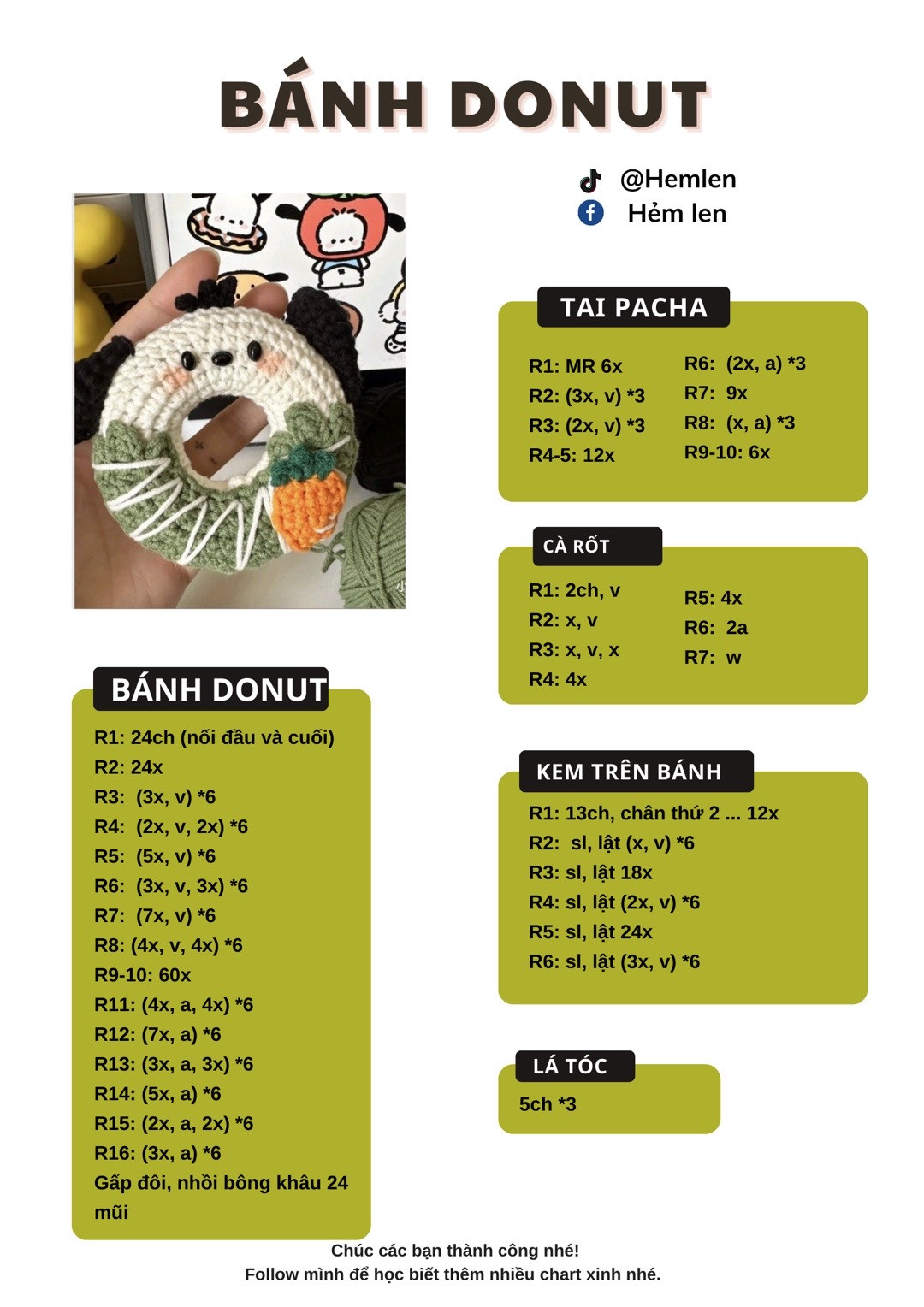 Hướng dẫn móc bánh donut