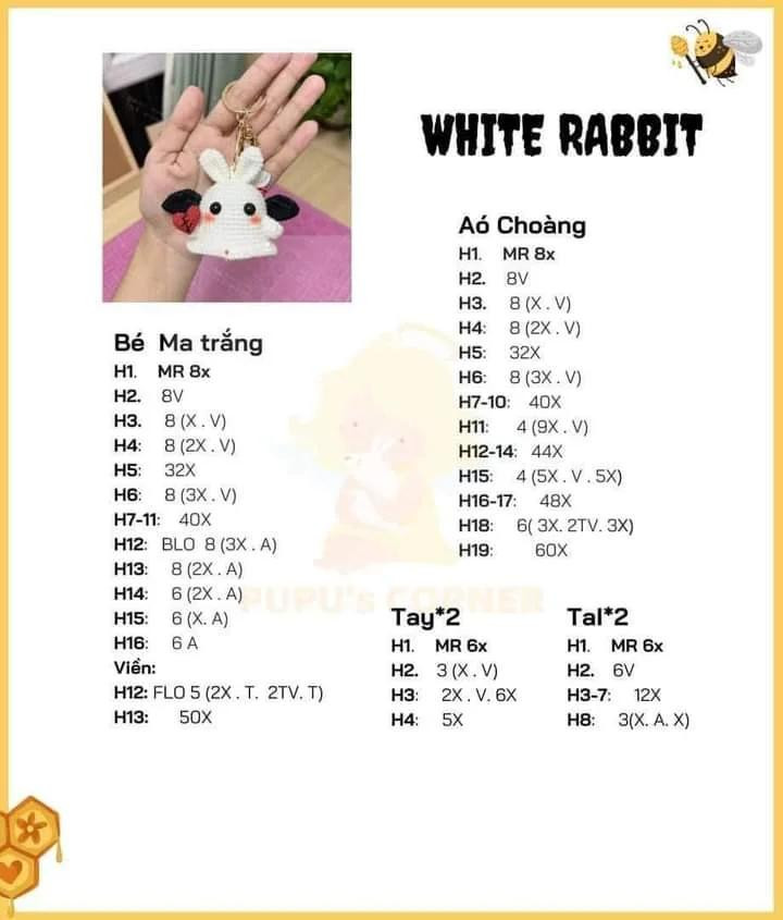 hướng dẫn móc black rabbit và white rabbit