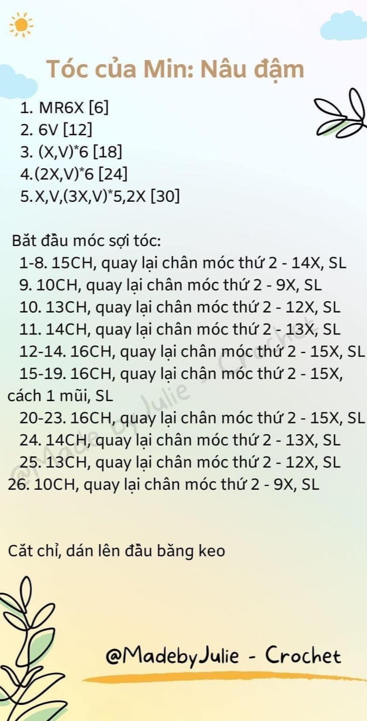 hướng dẫn móc búp bê min & mina