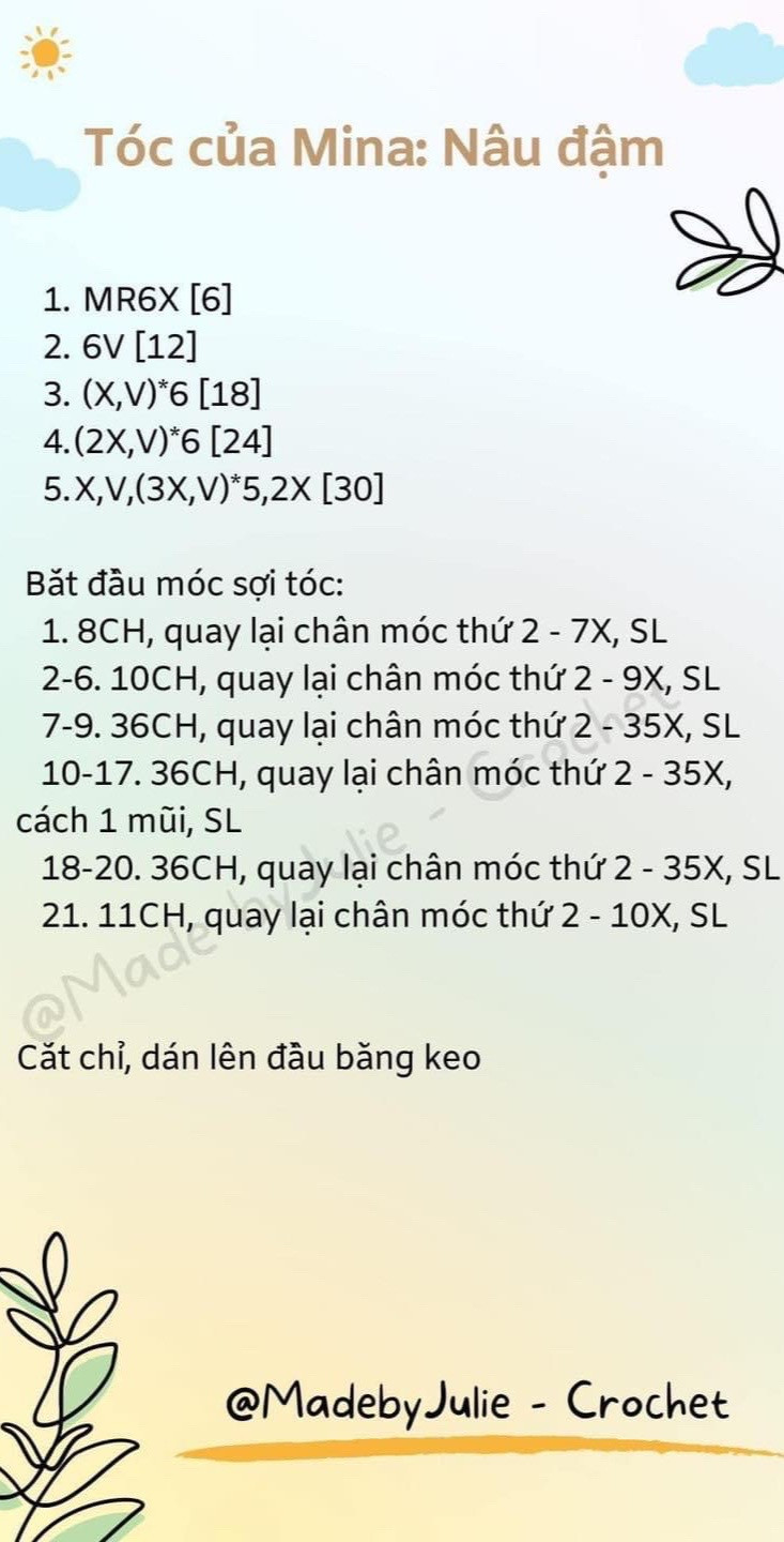 hướng dẫn móc búp bê min & mina