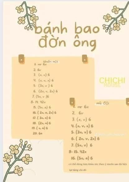 Hướng dẫn móc công chúa bạch tuyết, bánh bao đờn ông (đàn ông)