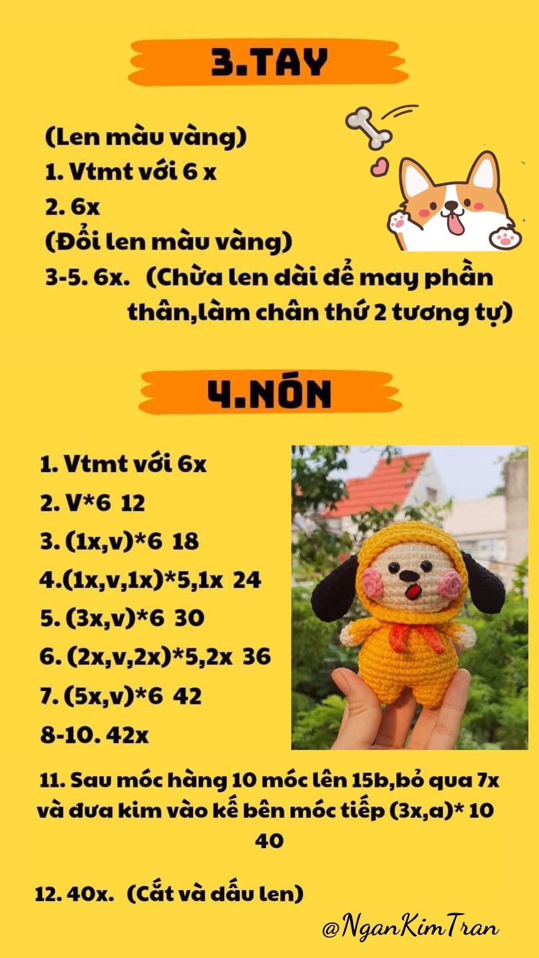 hướng dẫn móc happy chart dog