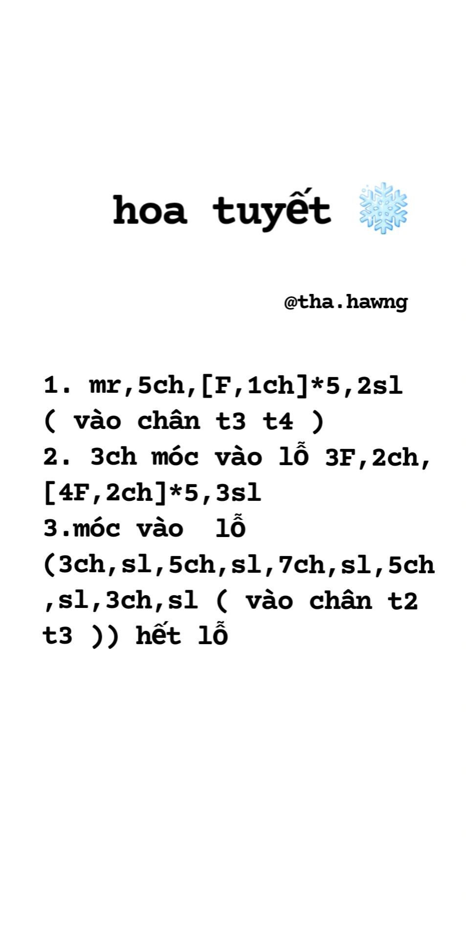 Hướng dẫn móc hoa tuyết