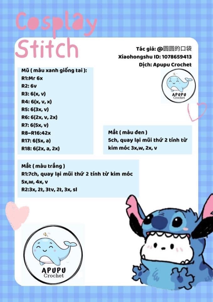 Hướng dẫn móc khóa cosplay stitch